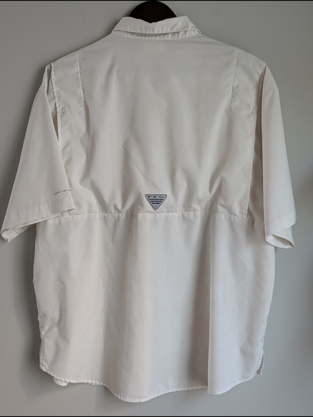 Columbia PFG Tamiami Dallas Cowboys Fishing Shirt Mens Large White Short Sleeve - Picture 9 of 15